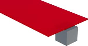Red Translucent Acrylic Sheet, 3mm, 24"x24