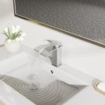 Brushed Nickel Waterfall Bathroom Sink Faucet