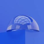 Clear Acrylic Half Sphere Cabochon - 1.5