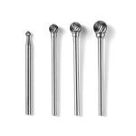 4-Pcs Ball Shape Aluminum Cutting Burr Set