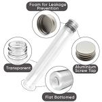 20 PCS Clear Plastic Test Tubes with Caps