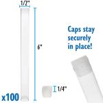 Beadsmith Clear Plastic Storage Tubes – 100 Pack