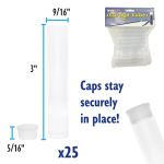 Beadsmith Clear Plastic Tubes - 3 Inch - 25 Pack
