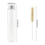 40 Pack Clear Plastic Test Tubes with Caps