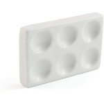 White Porcelain 6-Well Spot Plate for Labs