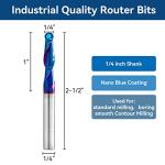 1/4" Shank Carbide Ball Nose End Mill