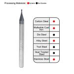 0.5mm Solid Carbide Ball Nose End Mill Bits