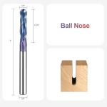 CNC Ball Nose Router Bits with TAC Coating