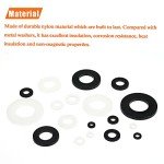 1000-Piece Nylon Flat Washers Kit - 9 Sizes