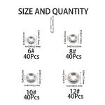 160Pcs Stainless Steel Countersunk Washers Assortment