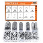 304 Stainless Steel Flat Washers Assorted Kit - 900 Pieces