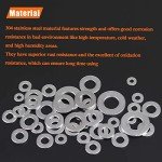 Stainless Steel Flat Washers Assortment Kit - 270 Pieces