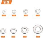 Stainless Steel Flat Washers Assortment Kit - 270 Pieces