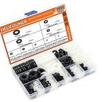 1000-Piece Nylon Flat Washers Kit - 9 Sizes