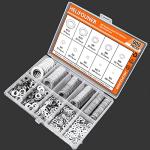 304 Stainless Steel Flat Washers Assorted Kit - 900 Pieces
