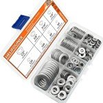 Stainless Steel Flat Washers Assortment Kit - 270 Pieces