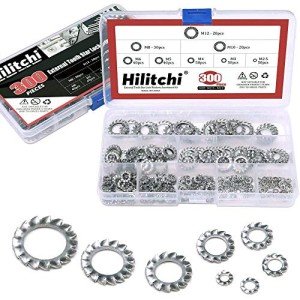 300-Pcs Stainless Steel Star Lock Washers Kit