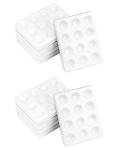 QWORK 10-Pack Porcelain Spot Plates, 12 Wells