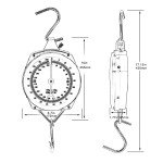 Hanging Spring Dial Scale 220lb/100kg with Hooks