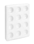 QWORK 10-Pack Porcelain Spot Plates, 12 Wells