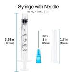 100 Pack of 3ml Luer Lock Syringes with Needles