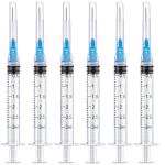 50 Pack 3ml Luer Lock Syringes, Individually Sealed