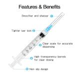 100 Pack of 3ml Luer Lock Syringes with Needles