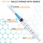 50 Pack 3ml Luer Lock Syringes, Individually Sealed