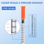 30G 0.5ml Syringes, 100 Pcs, Individually Wrapped