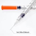 U-100 1cc 31G Syringe 20-Pack, Individually Wrapped