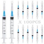 100PCS 3ml Luer Lock Syringes with Needles