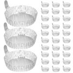 50pcs Aluminum Weighing Dishes for Lab Use