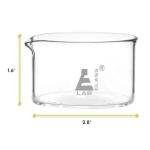 Borosilicate 100ml Crystallizing Dish with Spout