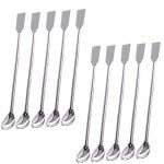 10PCS Stainless Steel Lab Spoon and Spatula Set