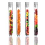 50 Pcs Clear Plastic Test Tubes with Caps