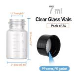 24pcs 7ml Glass Vials with Lids for Labs