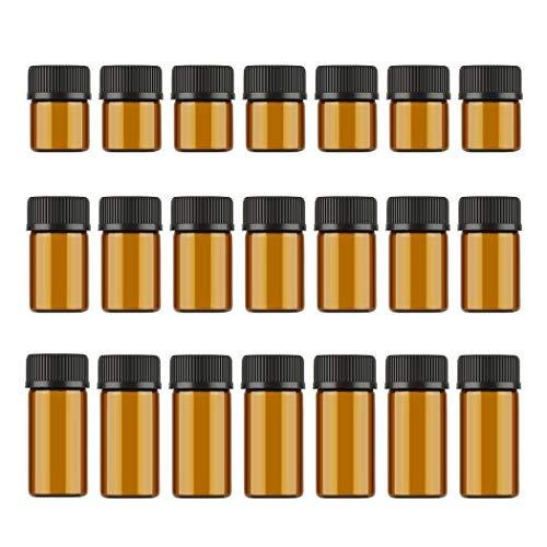 Mini Amber Glass Vials for Essential Oils (30 pcs)