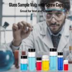 24pcs 7ml Glass Vials with Lids for Labs