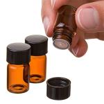 Mini Amber Glass Vials for Essential Oils (30 pcs)
