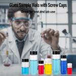 36-Pack 15ml Glass Vials with Lids & Scale