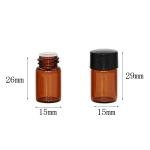 Mini Amber Glass Vials for Essential Oils (30 pcs)