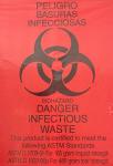 Red Biohazard Waste Disposal Bags - 25 Pack