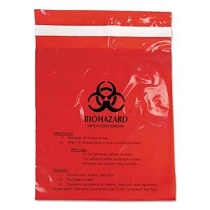 Caretek 10 Gallon Stick-On Biohazard Waste Bags