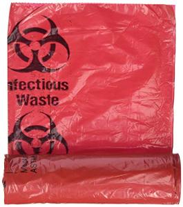 Biohazard Disposable Waste Bags, 18x22 Inches, 20 Pack