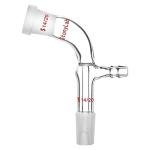 StonyLab 105° Bent Glass Vacuum Adapter, Short Stem