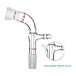 StonyLab 105° Bent Glass Vacuum Adapter, Short Stem