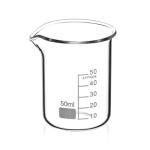 QWORK 6-Pack Borosilicate Glass Beakers, 50ml