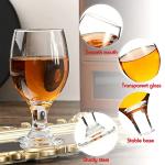 Patelai 6-Piece Clear Glass Stemmed Goblet Set