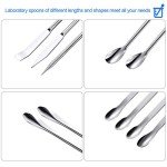 22-Piece Stainless Steel Lab Spatula & Scoop Set