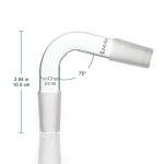 Borosilicate 75° Bent Distillation Adapter, 24/40